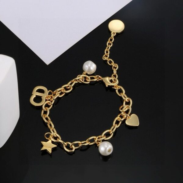 Bracciale Dior nuovo vintage con lettera CD stella (AF87)