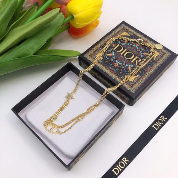 Collana DIOR CD lettera stella doppio strato (E3D8)