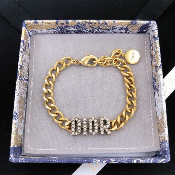 Collana con lettere di diamanti micro-set Dior JADIOR (90C4)