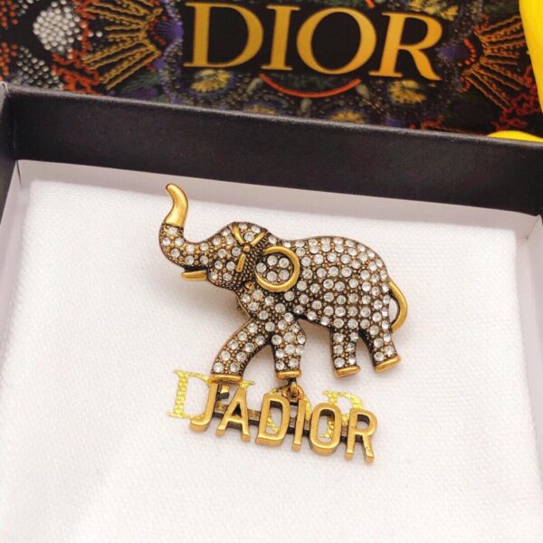 replica,repliche,fake,1:1,earrings,bracelet,ring,jewelry Spilla Dior elefante (9C8E)