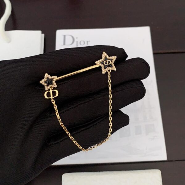 replica,repliche,fake,1:1,earrings,bracelet,ring,jewelry L’ultima spilla con stella nera a cinque punte di Dior (19EE)