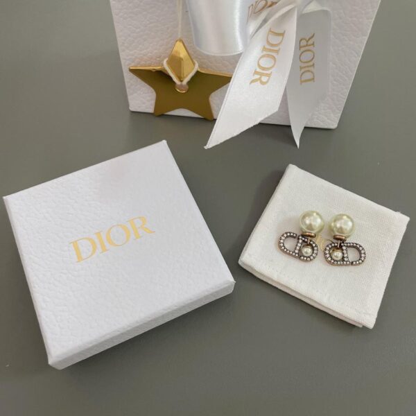 Orecchini a bottone Dior Pearl CD (8037)