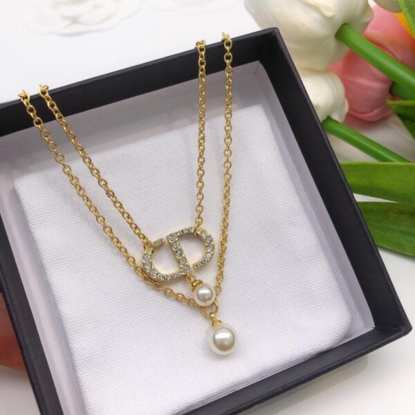 Dior font CD collana a doppio strato contatore coerente (C583)