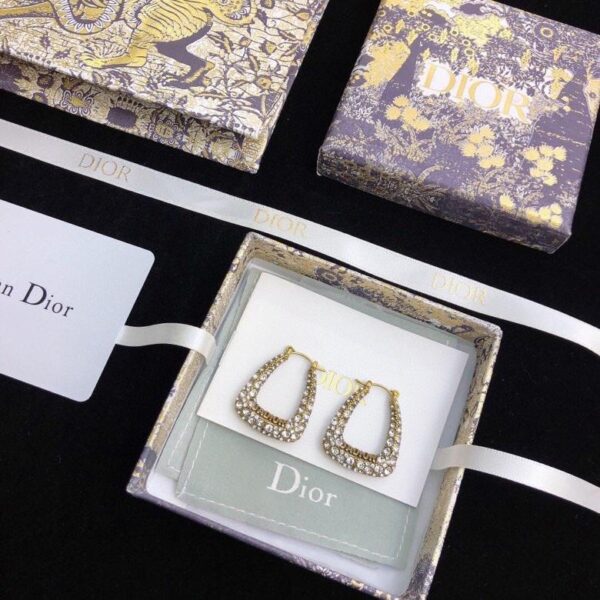 replica,repliche,fake,1:1,earrings,bracelet,ring,jewelry Orecchini Dior con lettera JADIOR full diamanti contatore nuovo modello (C2A9)