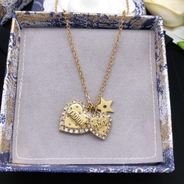 Collana Dior con set di cuori (EF3A)
