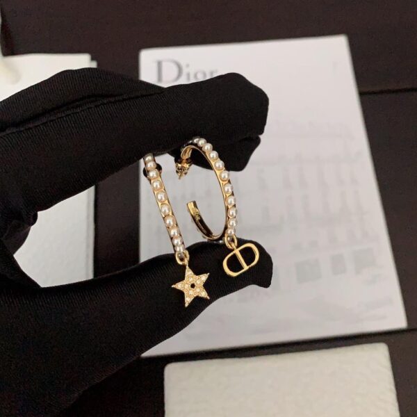 Gli ultimi ganci per le orecchie rotondi con perle di Dior (44C0)