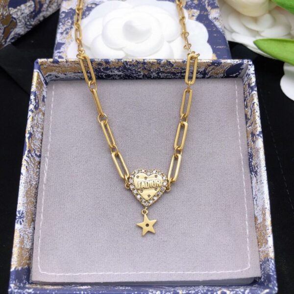Dior️Collana Collana con amore intarsiato (C074)