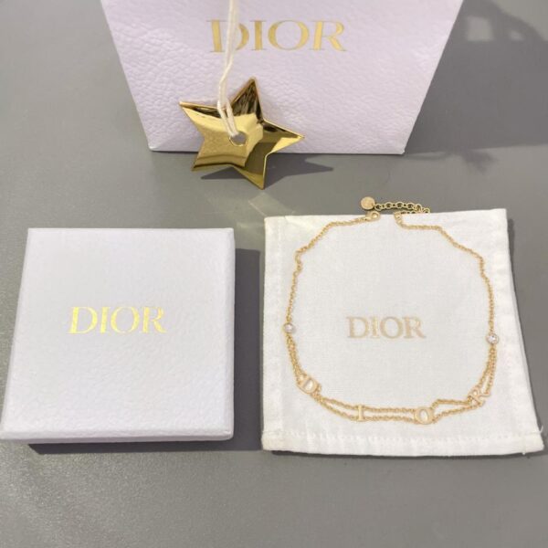 Collana doppio strato con lettera Dior (AC48)