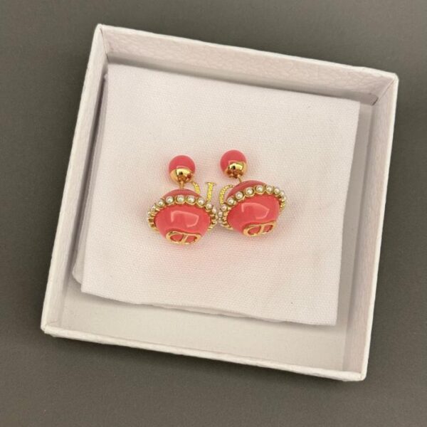 replica,repliche,fake,1:1,earrings,bracelet,ring,jewelry Ultimi orecchini di perle rosa di Dior (BA1B)