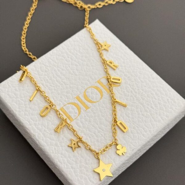 replica,repliche,fake,1:1,earrings,bracelet,ring,jewelry Collana Dior nuova lettera stella (3FEC)
