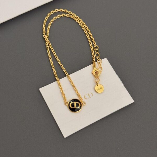 Collana rotonda nera Dior (5A9F)