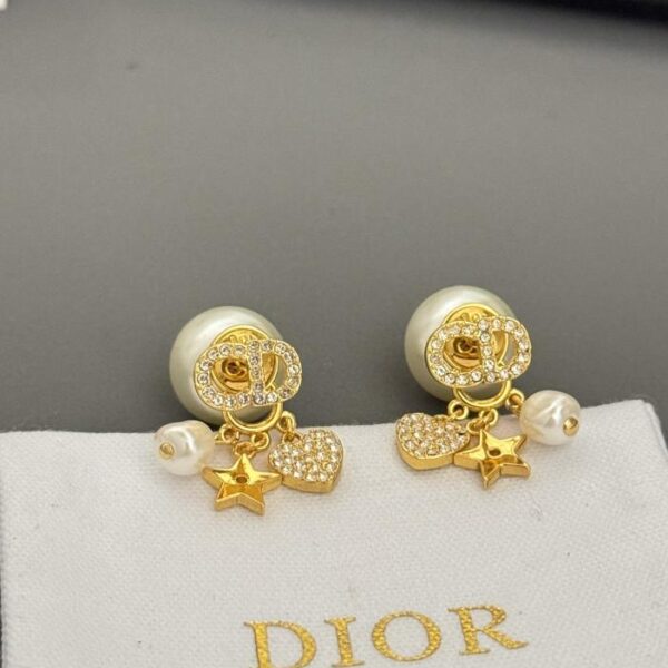 Dior[cd accessori multi-elemento orecchini di perle (93ED)