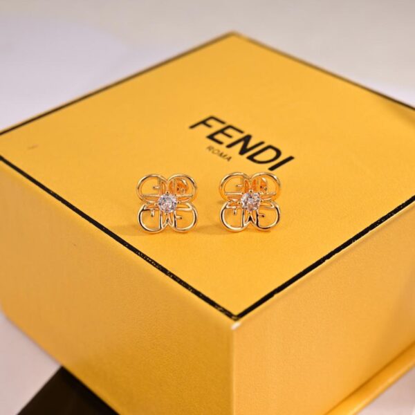 replica,repliche,fake,1:1,earrings,bracelet,ring,jewelry Orecchini FENDI logo (79D4)