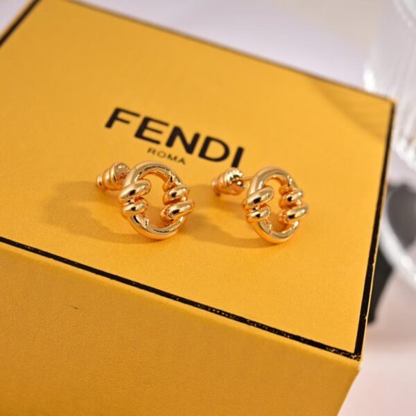 replica,repliche,fake,1:1,earrings,bracelet,ring,jewelry Orecchini FENDI logo (E8A9)