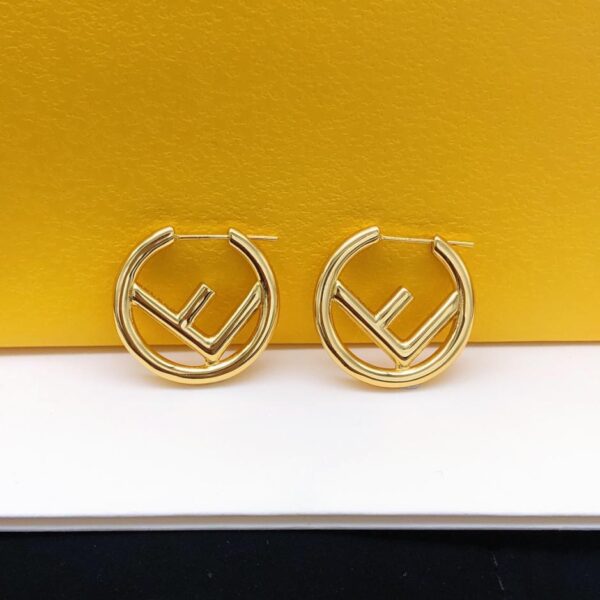 replica,repliche,fake,1:1,earrings,bracelet,ring,jewelry Orecchini Fendi tondi lucidi (74AD)