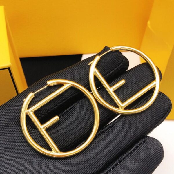 replica,repliche,fake,1:1,earrings,bracelet,ring,jewelry Fendi Orecchini Round F Luna Lucida (07FA)