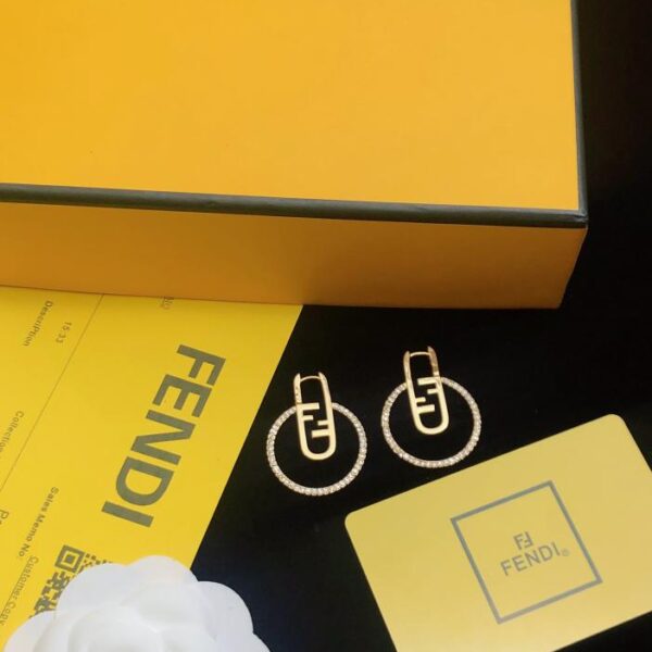 replica,repliche,fake,1:1,earrings,bracelet,ring,jewelry Orecchini FENDI logo (B263)