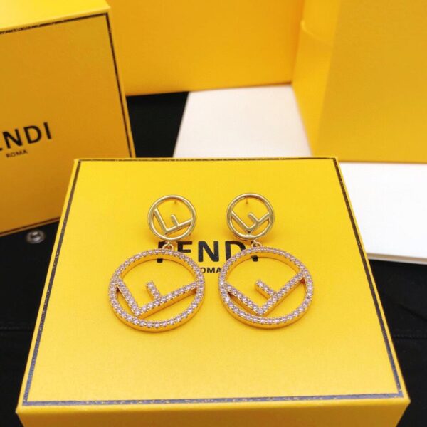 replica,repliche,fake,1:1,earrings,bracelet,ring,jewelry Fendi orecchini diamante tondo rosso (73F3)