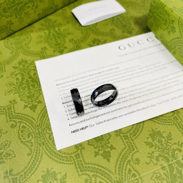 replica,repliche,fake,1:1,earrings,bracelet,ring,jewelry Anello in ceramica Gucci (F27A)