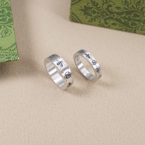 replica,repliche,fake,1:1,earrings,bracelet,ring,jewelry [Argento sterling 925 integrale] Anello Gucci con incisione ape (3302)