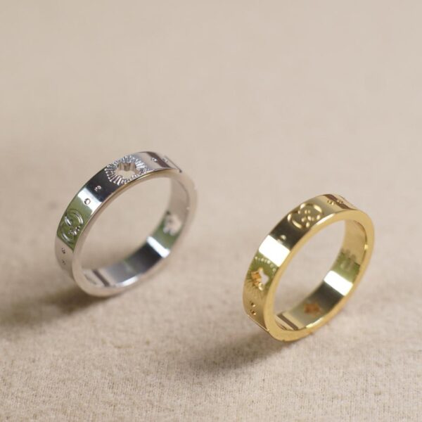 replica,repliche,fake,1:1,earrings,bracelet,ring,jewelry [Argento sterling 925 all-over] Gucci Anello con stella cava con lettera doppia G Serie Icon (BD21)