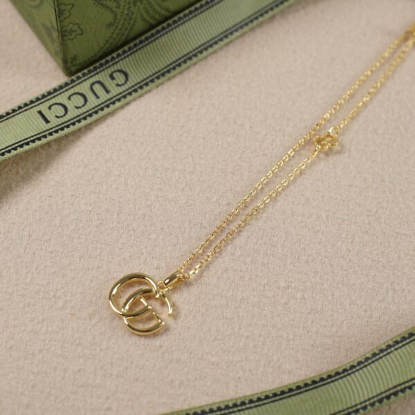 replica,repliche,fake,1:1,earrings,bracelet,ring,jewelry [Argento sterling 925 dappertutto] Collana in oro con lettera doppia g Gucci serie running (DD4F)