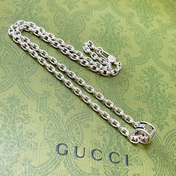 replica,repliche,fake,1:1,earrings,bracelet,ring,jewelry L’ultima catena di prodotti Gucci Collana Anger Forest serie doppia G Gucci (3078)