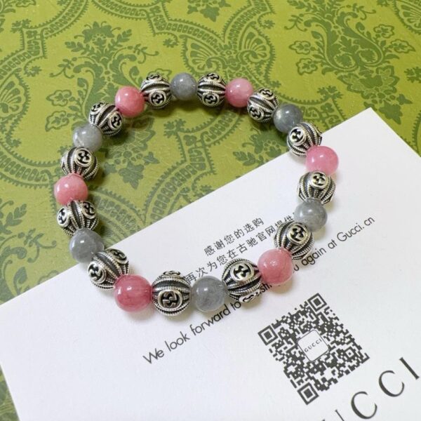 replica,repliche,fake,1:1,earrings,bracelet,ring,jewelry Bracciali Gucci per uomo e donna, ultimo braccialetto in cristallo naturale (7C98)