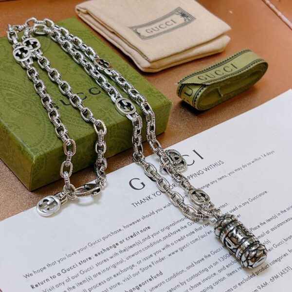 replica,repliche,fake,1:1,earrings,bracelet,ring,jewelry L’ultima catena di prodotti Gucci serie Anger Forest doppia G (3F11)