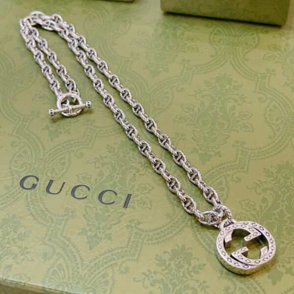 replica,repliche,fake,1:1,earrings,bracelet,ring,jewelry Ultima collana Gucci serie Anger Forest doppia G (00FC)