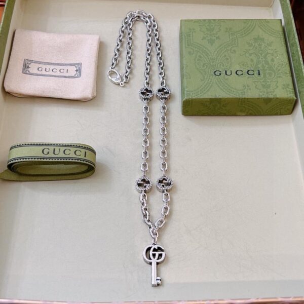 replica,repliche,fake,1:1,earrings,bracelet,ring,jewelry L’ultima catena di prodotti Gucci serie Anger Forest doppia g (9E85)