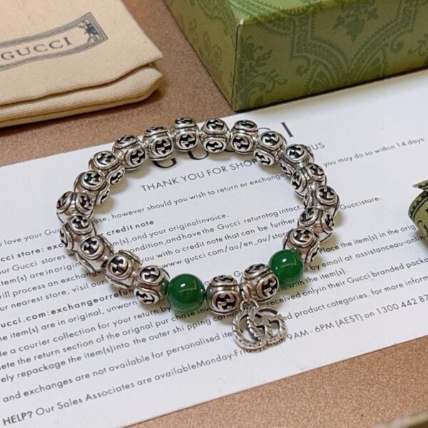 replica,repliche,fake,1:1,earrings,bracelet,ring,jewelry Bracciali Gucci per uomo e donna, ultimo braccialetto in cristallo naturale (538A)