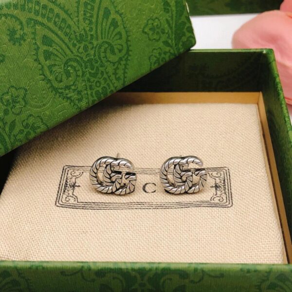 replica,repliche,fake,1:1,earrings,bracelet,ring,jewelry Gucci orecchini doppia GG mini twist (3001)