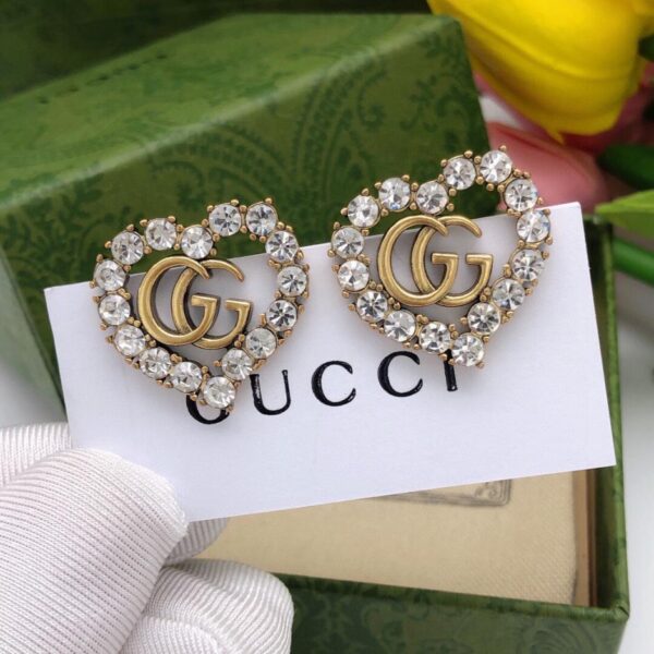 replica,repliche,fake,1:1,earrings,bracelet,ring,jewelry Nuovi orecchini Gucci doppia G love (67CE)