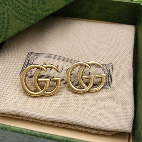 replica,repliche,fake,1:1,earrings,bracelet,ring,jewelry Gucci nuovi orecchini doppia G (BF34)
