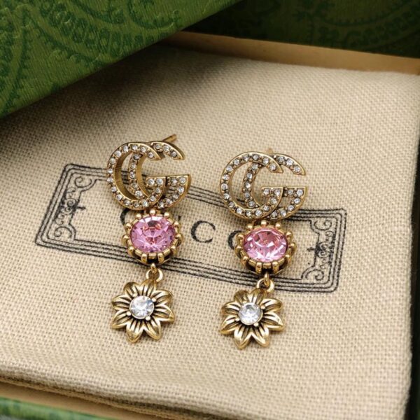 replica,repliche,fake,1:1,earrings,bracelet,ring,jewelry Orecchini fiore Gucci ago in argento sterling 925 (54E1)
