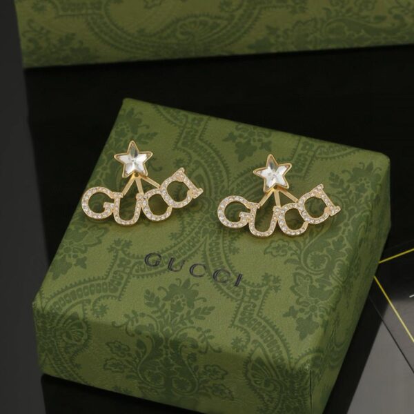 replica,repliche,fake,1:1,earrings,bracelet,ring,jewelry Orecchini lettera Gucci ago in argento sterling 925 (F0B7)