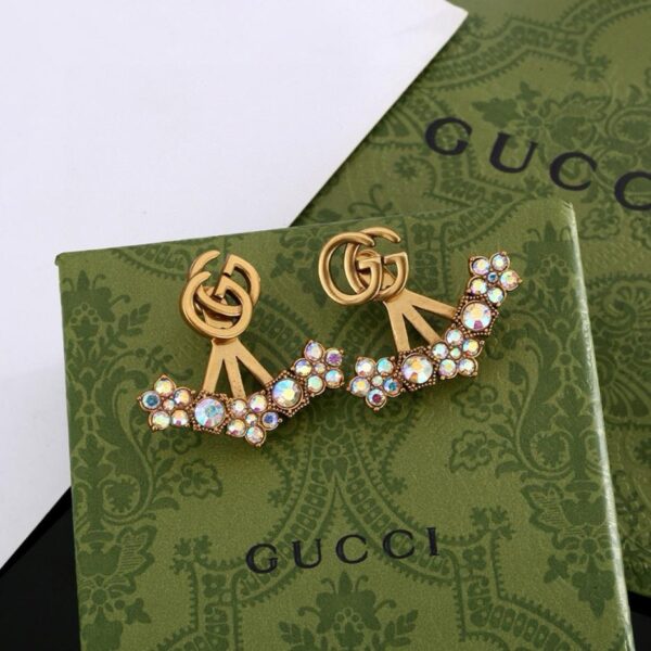 replica,repliche,fake,1:1,earrings,bracelet,ring,jewelry Orecchini Doppia G Gucci (7350)