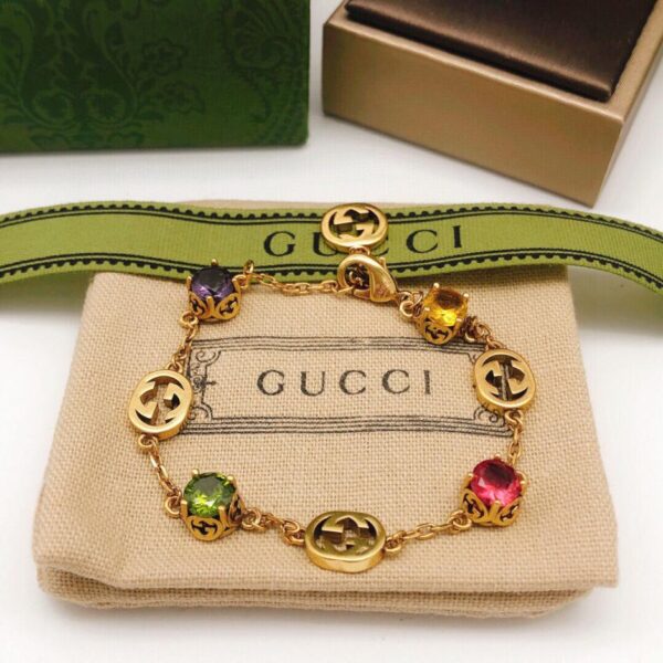 Bracciale Gucci con diamanti colorati (E62F)
