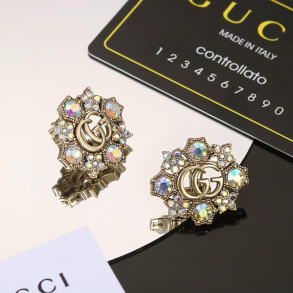 replica,repliche,fake,1:1,earrings,bracelet,ring,jewelry Orecchini Gucci Doppia G, clip per orecchie, ago in argento sterling 925 (956B)