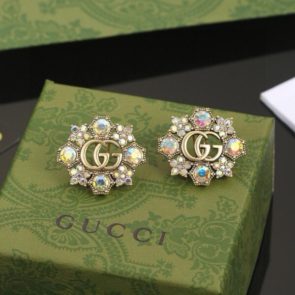 replica,repliche,fake,1:1,earrings,bracelet,ring,jewelry Orecchini Gucci Doppia G, clip per orecchie, ago in argento sterling 925 (99F3)