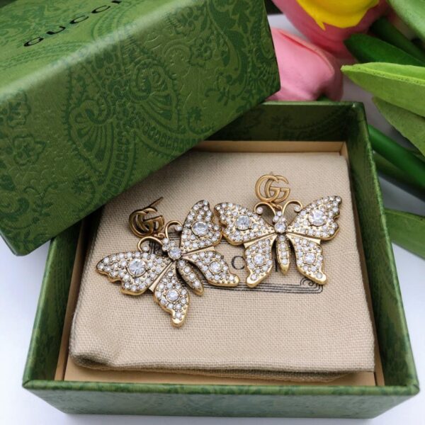 replica,repliche,fake,1:1,earrings,bracelet,ring,jewelry Orecchini fiocco Gucci (7C75)