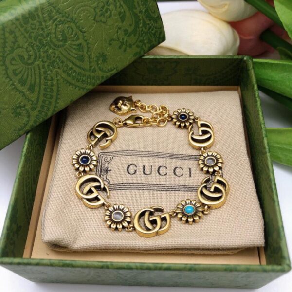 Gucci nuovo bracciale a forma di fiore (0921)