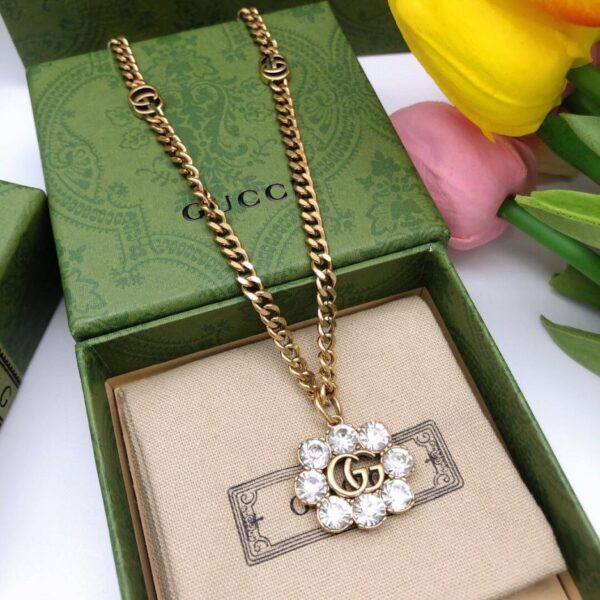 replica,repliche,fake,1:1,earrings,bracelet,ring,jewelry Gucci nuova collana di cristalli (4199)