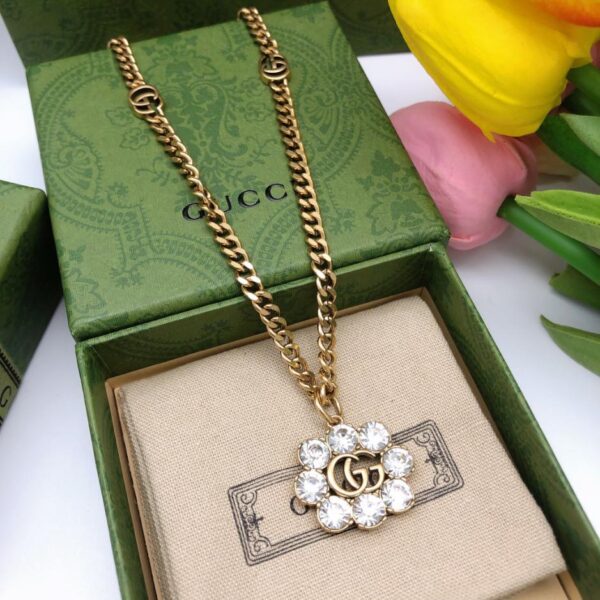 replica,repliche,fake,1:1,earrings,bracelet,ring,jewelry Gucci nuova collana di cristalli (D37B)