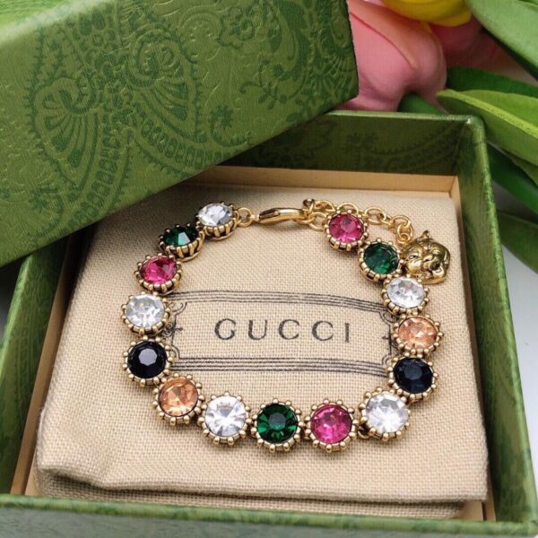replica,repliche,fake,1:1,earrings,bracelet,ring,jewelry Gucci nuovo braccialetto dai colori retrò (A408)