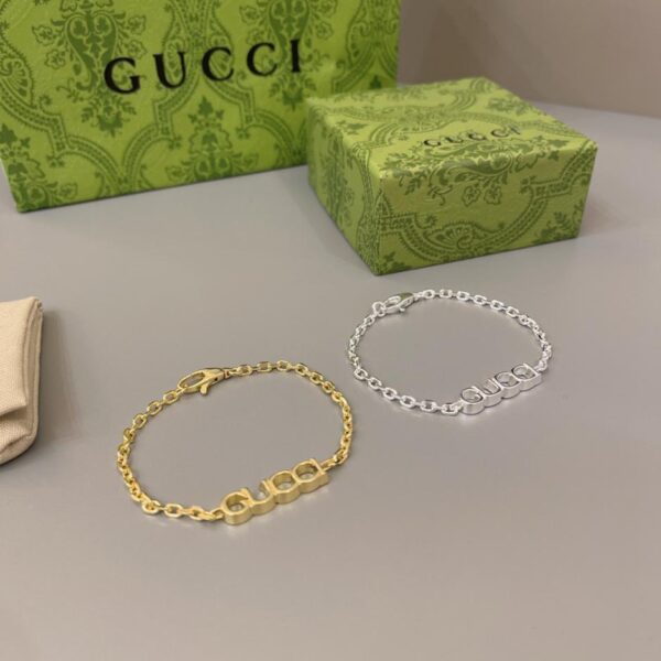replica,repliche,fake,1:1,earrings,bracelet,ring,jewelry Gucci nuovo bracciale con logo Gucci (3F19)