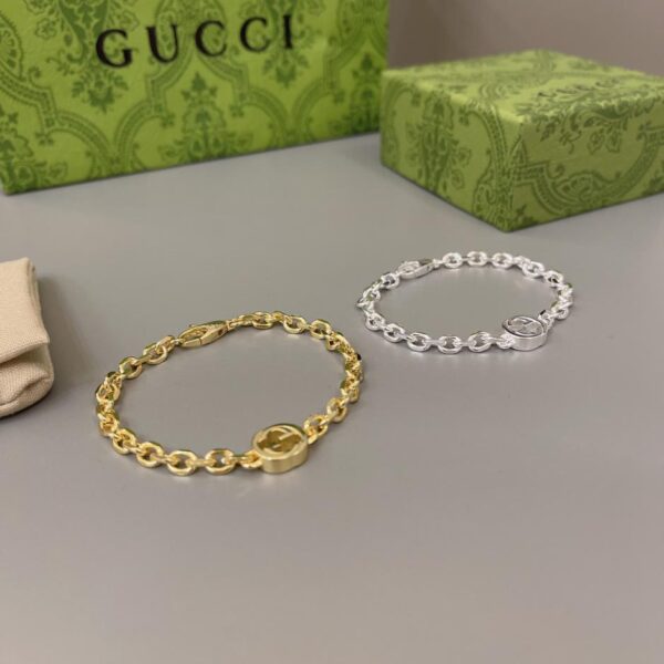 replica,repliche,fake,1:1,earrings,bracelet,ring,jewelry Nuovo bracciale Gucci serie Interlocking misure 18, 20, 22 (54E5)