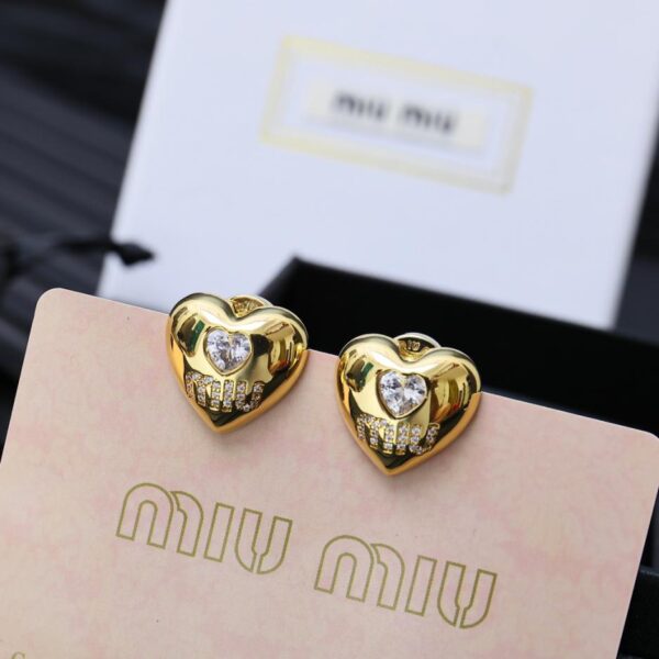 replica,repliche,fake,1:1,earrings,bracelet,ring,jewelry Orecchini Miumiu classici dell’amore (0144)