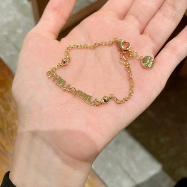 replica,repliche,fake,1:1,earrings,bracelet,ring,jewelry Bracciale Miu Miu con lettera (4A94)